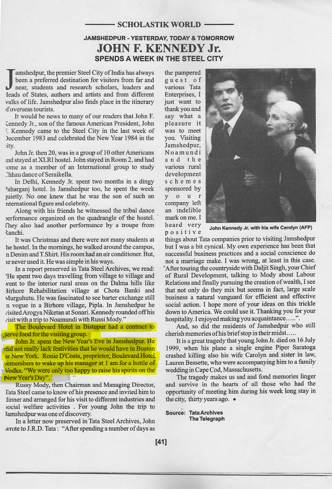 John F. Kennedy Jr. Spends a Week in the Steel City